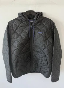 PATAGONIA Diamond Quilted Hoody Black Men's Size Large 27610 MSRP $199 - Picture 1 of 6