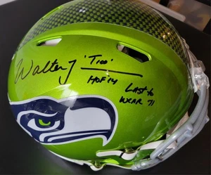 Walter Jones Signed Seattle Seahawks Authentic Flash Helmet W/ Inscrip. JSA COA - Picture 1 of 6