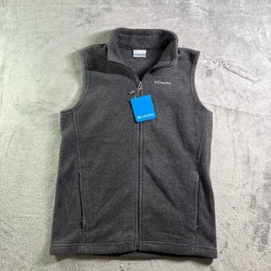 Columbia Fleece Vest Full Zip Sleeveless Outdoor Casual Gray L - Picture 1 of 8