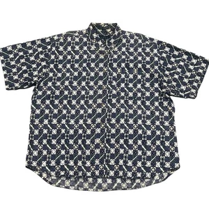 ENRO Short Sleeve Button Down Shirt Mens XL Geometric Casual Blokecore Dad EUC - Picture 1 of 10