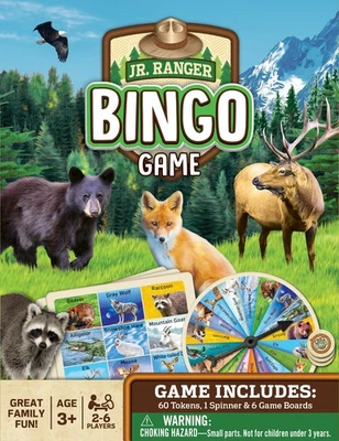 MasterPieces - Jr. Ranger - Juego de Bingo Parques Nacionales para Niños y Familias Foto 1 de 4