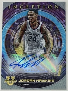 Jordan Hawkins 2023 Bowman University Inception Initiation Auto #BIA-JHS UConn - Picture 1 of 2