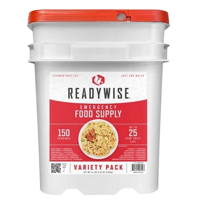 ReadyWise 150 Serving Emergency Food Bucket (150 Total Servings) | VARIETY PACK