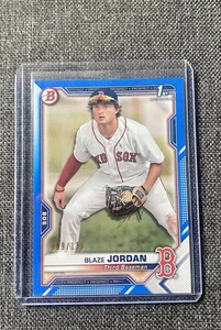 Bowman Prospects Blaze Jordan 2021 #BP-71 Blue Border #089/150 (RC) 1er Bowman - Imagen 1 de 2