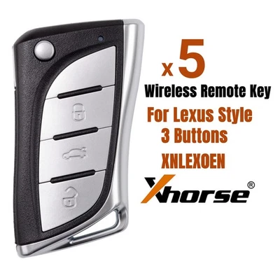 5x Xhorse XNLEX0EN Universal Wireless Remote for Lexus Style 3 Buttons for VVDI2 - Image 1 of 4