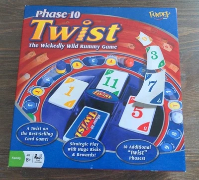 Fundex 2007 Phase 10 Twist Family Board Card Game 100% Fully Complete New (Open) - Image 1 of 4