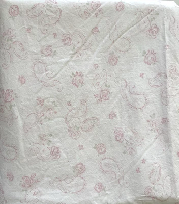 Simply Shabby Chic QUEEN Flat Sheet Pink Floral Paisley Cottage Rachel Ashwell - Image 1 of 4