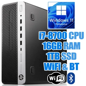 HP ProDesk 600 G5 SFF Windows 11 PC┃i7-8700┃16GB RAM┃1TB NVMe SSD┃WiFi&BT - Picture 1 of 13