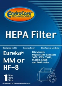 Filtro de aspiradora Eureka HF8 HEPA By60666B, 60666A, 60666-6, EUR 60295-6 - Imagen 1 de 3