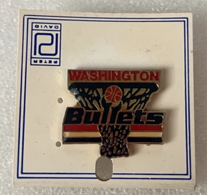 Vintage 1987 NBA Washington Bullets Logo Souvenir Collectible Lapel Hat Pin - Picture 1 of 4