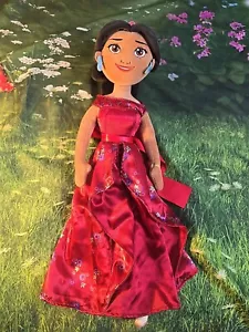 Official Disney Store Elena Of Avalor Plush Soft Cuddly Toy Doll Red Dress - Picture 1 of 7