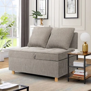 4-in-1 Sleeper Lovesaet Bed w/Adjustable Backrest Folding Ottoman Sofa Bed Chair - Picture 1 of 121