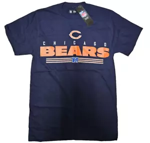 NFL Team Apparel Mens Tshirt, Chicago Bears Classic Logo, Blue Size S Small - Picture 1 of 12