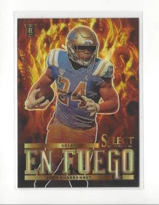 Selecciones selectas del draft 2023 En Fuego Prizms #8 Zach Charbonnet novato UCLA - Imagen 1 de 1