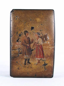 Antique Russian Lacquer Box - Picture 1 of 7