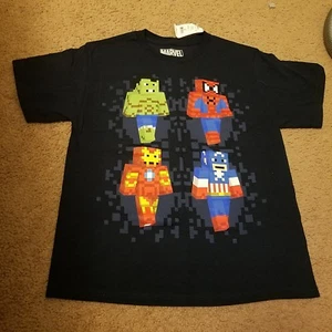 NWT Marvel pixelated super hero t-shirt, size L - Picture 1 of 2