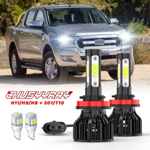 For FORD RANGER 2016+ Pair H11 LED Low Dip Beam Headlight Bulbs Set Super White - Bild 1 von 12