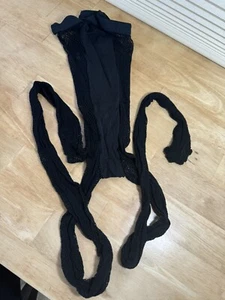 NOS CAPEZIO Fishnet Tights Extra LARGE Black XL Adult - Picture 1 of 4