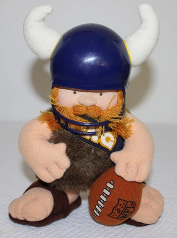 Vintage 1983 NFL Huddles Minnesota Vikings Stuffed Plush Mascot 9" Tudor Games Cover