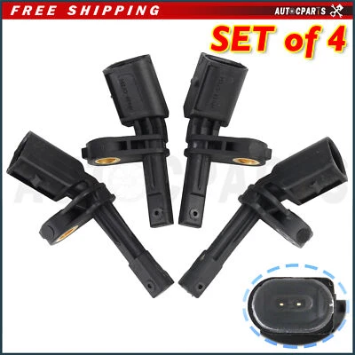 Set of 4 ABS Wheel Speed Sensor For VOLKSWAGEN AMAROK 2011-2013 BEETLE 2012-2019 - Image 1 of 4