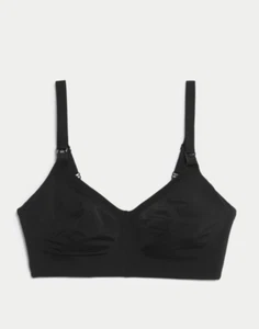 Sujetador de maternidad y enfermería M&S flexifit negro 32D nuevo con etiquetas Marks Spencer - Imagen 1 de 4