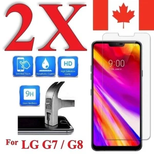 (2 PACK) Premium Screen Protector Cover for LG G7 ThinQ / G7 One & LG G8 ThinQ - Photo 1 sur 5