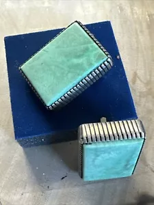 Antike Navajo Sterling und Türkis Clip Ohrringe 20,4 g - Bild 1 von 15