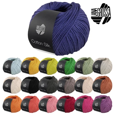 Lana Grossa COTTON SILK 50 g Edles Effektgarn aus Maulbeerseide, innen Baumwolle