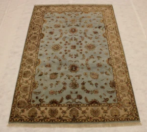 6'0" x 9'2" ft. Silk Flower Natural Dye Hand Knotted Authentic Area Oriental Rug - Picture 1 of 9