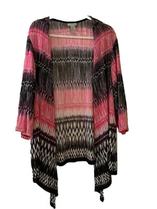 Catherine's 2X Multicolor Cascading Open Front Jackets - Picture 1 of 4