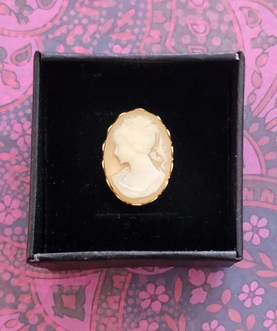 Antique Vintage Cameo Victorian Button Cover