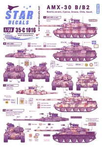 Star Decals 1/35 French Army AMX-30B & AMX-30 B2 Bosnia Cyprus Greece & Saudi - Picture 1 of 3