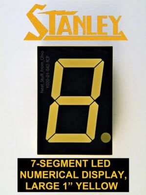 7-SEGMENT LED NUMERIC READOUT, YELLOW 1”, STANLEY NKY105 - Image 1 of 4