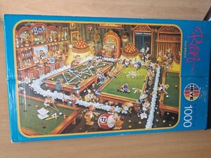 Heye Ryba 8783 Fool Billiard 1000 Piece Jigsaw Puzzle TRIANGULAR BOX COMP RARE - Bild 1 von 3
