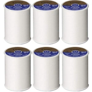 Dual Duty 400 Yards All-Purpose White Thread 6-Pack - Ideal for Sewing Projects - Picture 1 of 2