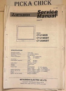 MITSUBISHI Colour TV Service Manual CT-21M5B CT-21M5BT CT-25M5BT 1995 - Picture 1 of 17