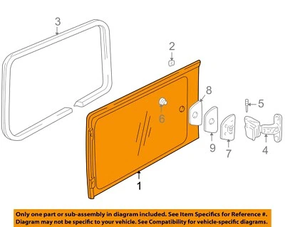 Used Door Glass Rear fits: 2000 Pontiac Montana dual sliding door Regular WB 112 - Изображение 1 из 3