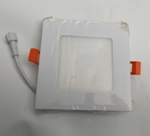 One 4" 9W Dimmable light IC Rated LED Recessed Low Profile Slim Square - Picture 1 of 6