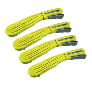 4 Pack 1"x9' Lifting Web Sling Flat Eye Rigging Moving Straps Max WLL 6200# - Picture 1 of 14