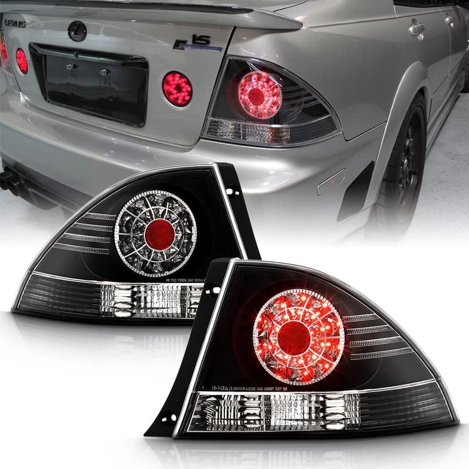 Juego de luces traseras LED negras 2001-2005 par de luces de freno para Lexus IS300 izquierda+derecha Foto 1 de 4