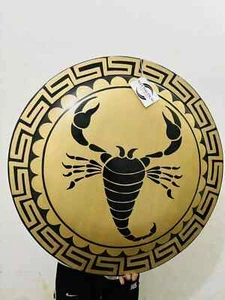 Authentic Greek Hoplite Shield, Hoplite Scorpion Handmade Round Shield 30 Inch, - Picture 1 of 6