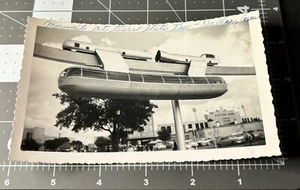 1950s STATE FAIR Texas TX Monorail Train Vintage Snapshot PHOTO - Picture 1 of 3