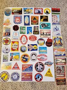 Hotel Luggage Label lot of 51 - Includes Japan, China, Europe and US hotels