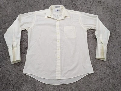Italo Mondo Dress Shirt Mens 17 34/35 White French Cuff Made in Italy - Image 1 of 4