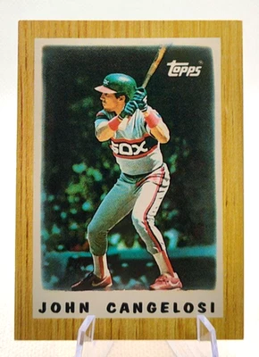 1987 Topps Major League Leaders Minis John Cangelosi Chicago White Sox Card # 49 - Image 1 of 2