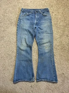 Jeans Levis Vintage Para Hombre 32x29 646 Campana Parte Inferior Acampanada Naranja Pestaña Hechos en EE. UU. Años 70 - Imagen 1 de 13