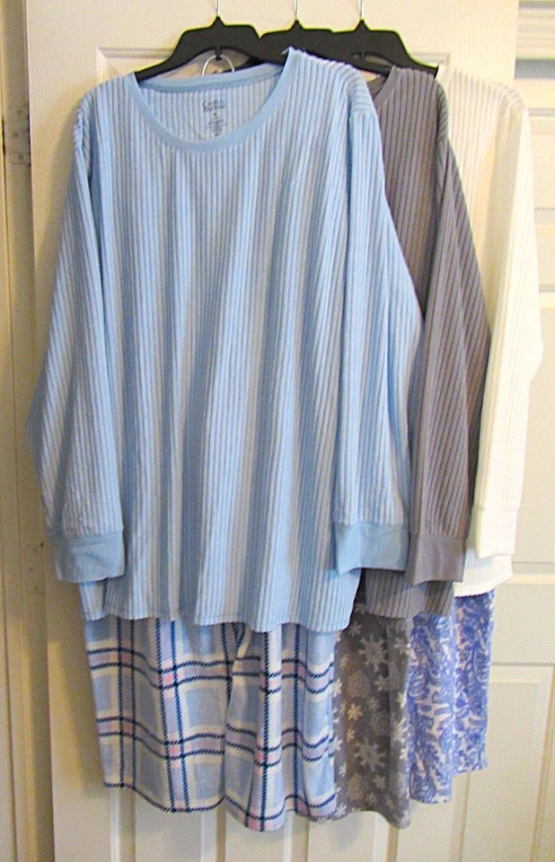 Conjuntos de pijama Croft & Barrow parte superior/fondo de terciopelo talla 4X Foto 1 de 1