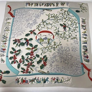 Hermes Sciarpa Stola Natale Vintage Hiiragi m1_1012 - Foto 1 di 9