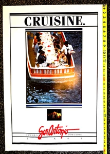 Póster San Antonio Texas paseo por el río comedor crucero anuncio de viaje años 80 TX turismo usado en excelente estado - Imagen 1 de 9