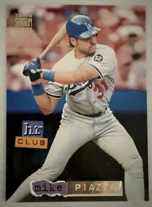 Topps Stadium Club Mike Piazza HR Club 1994 inserto arco iris dorado #266 Salón de la fama Dodgers - Imagen 1 de 2